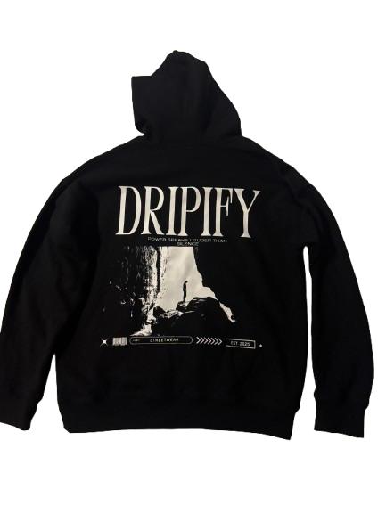 Black dripify hoodie